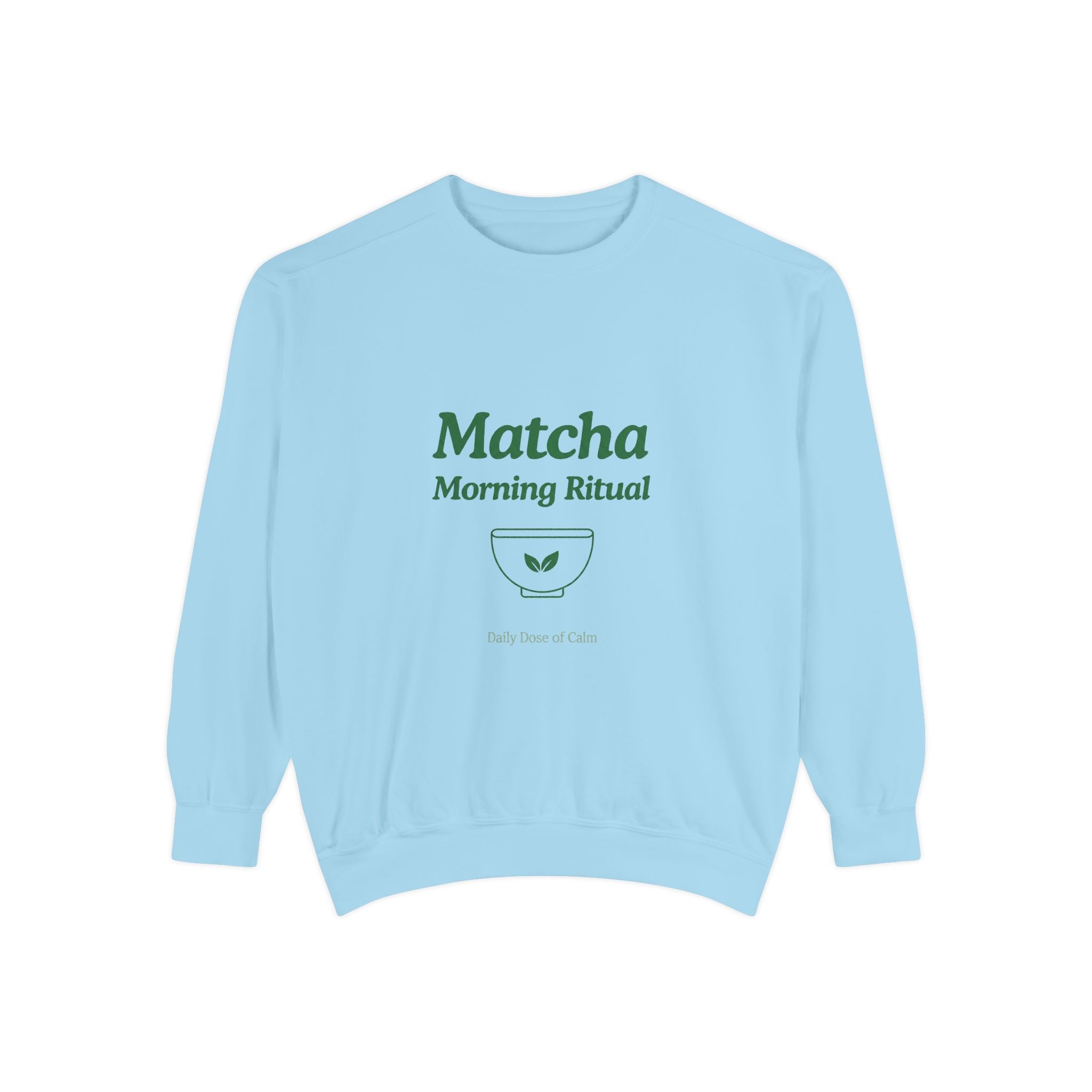 Matcha Morning Ritual Sweatshirt - Graphic Crewneck Sweatshirt