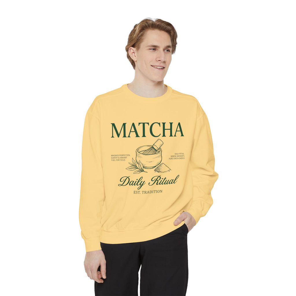 Matcha Daily Ritual - Graphic Crewneck Sweatshirt