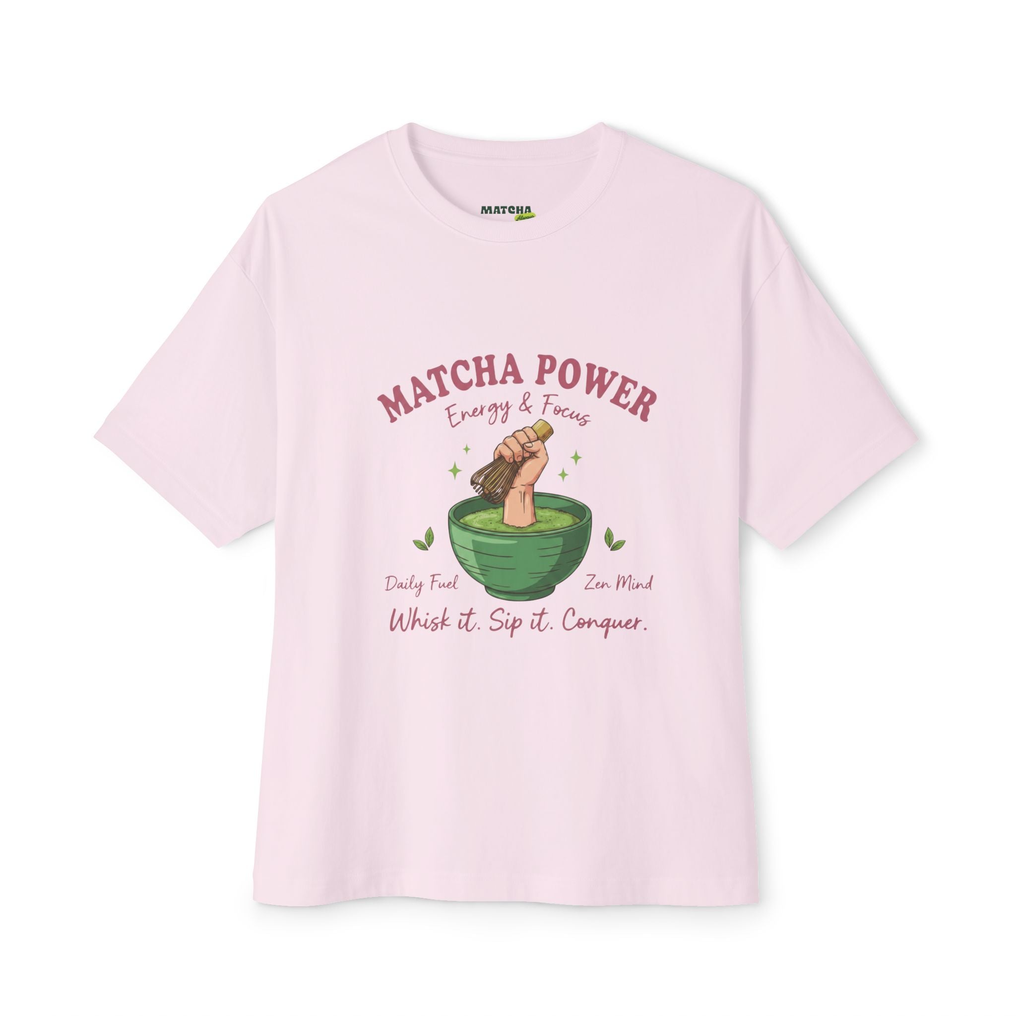 Matcha Power Tee — Cute Matcha Bowl Graphic Shirt