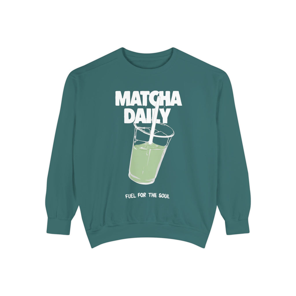 Matcha Daily Sweatshirt — Fuel for the Soul Graphic Crewneck Sweatshirt