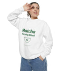 Matcha Morning Ritual Sweatshirt - Graphic Crewneck Sweatshirt