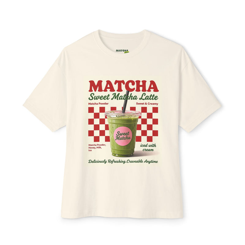 Matcha Sweet Latte Tee — Retro Café Graphic T-Shirt