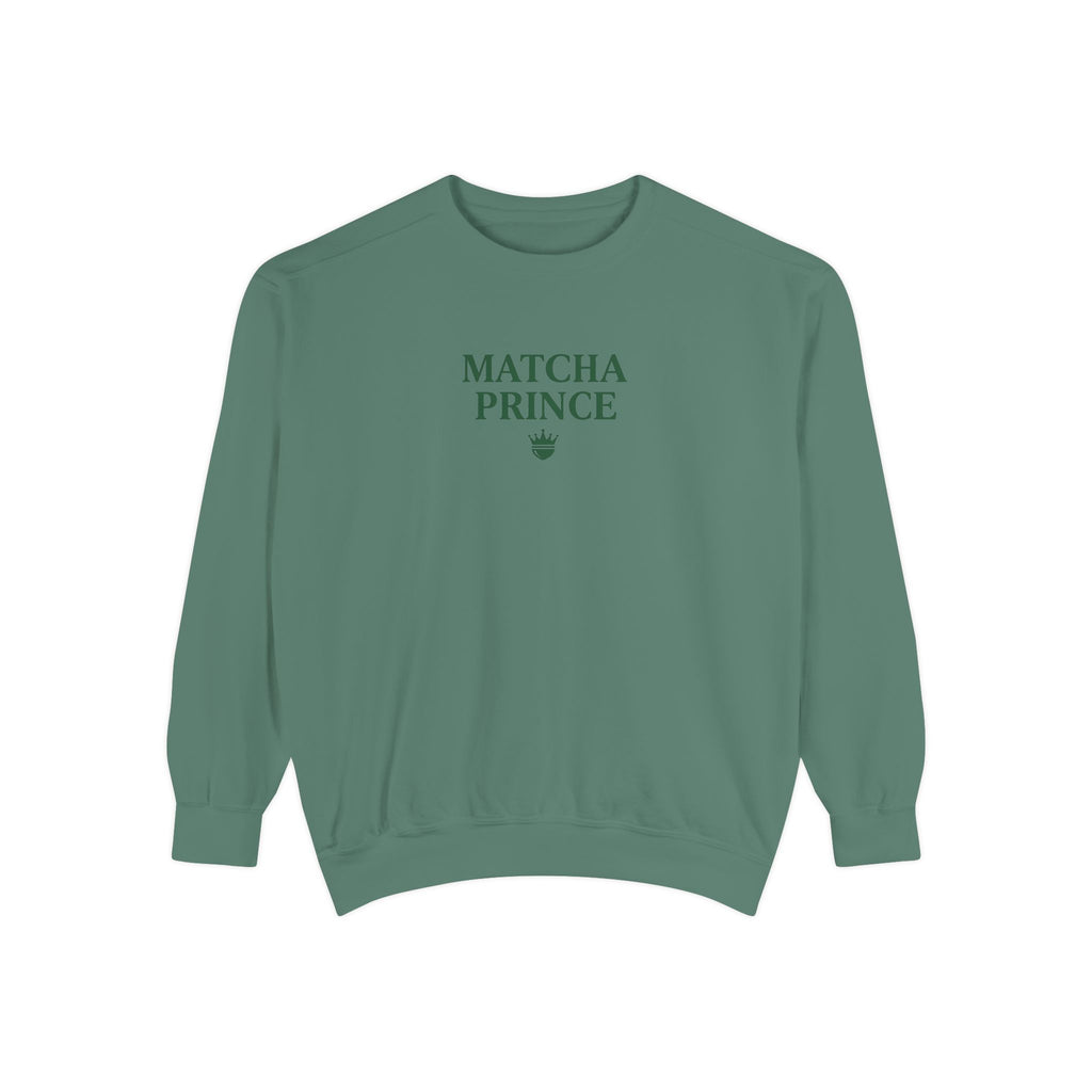 Matcha Prince — Minimalist Tea Lover Graphic Crewneck Sweatshirt