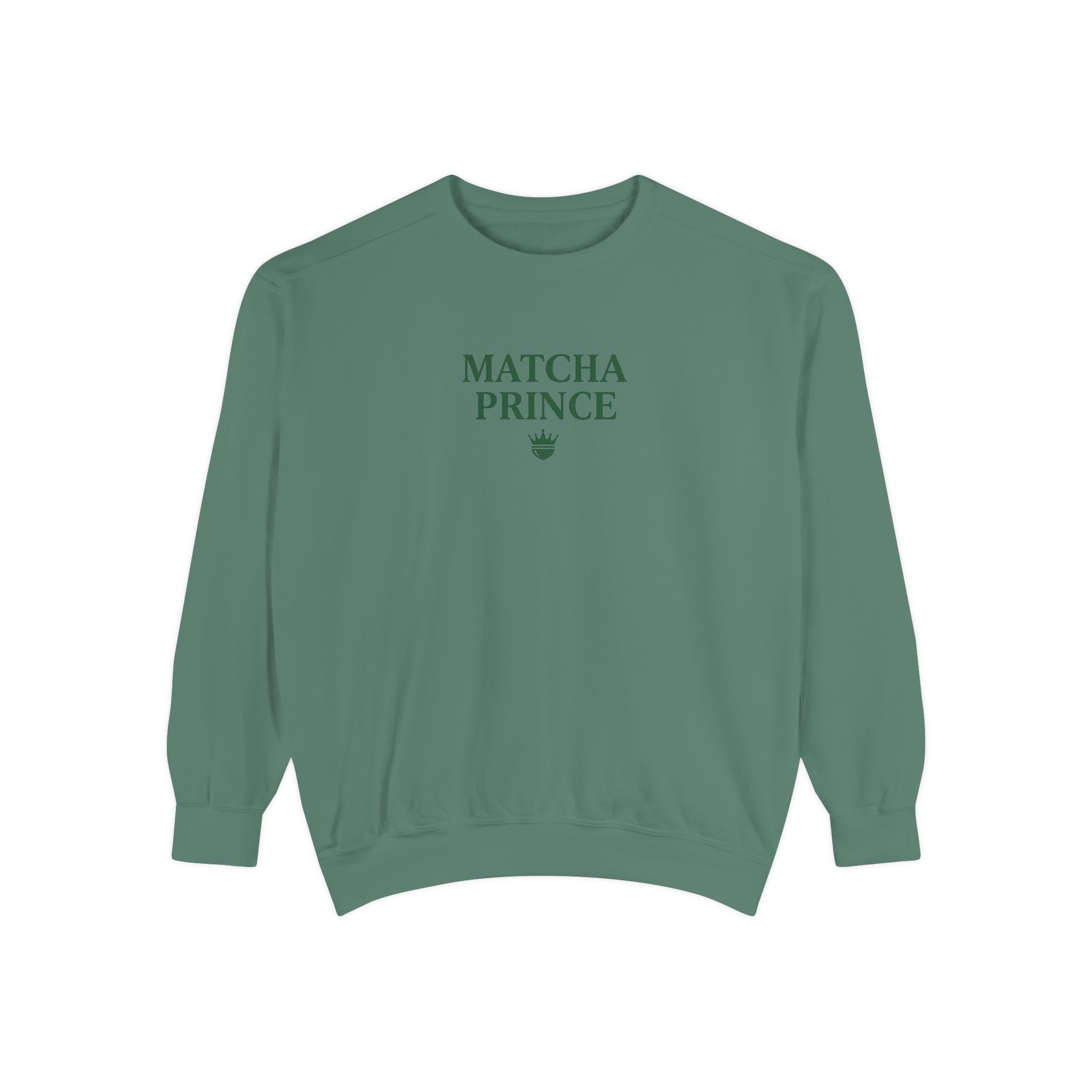 Matcha Prince — Minimalist Tea Lover Graphic Crewneck Sweatshirt