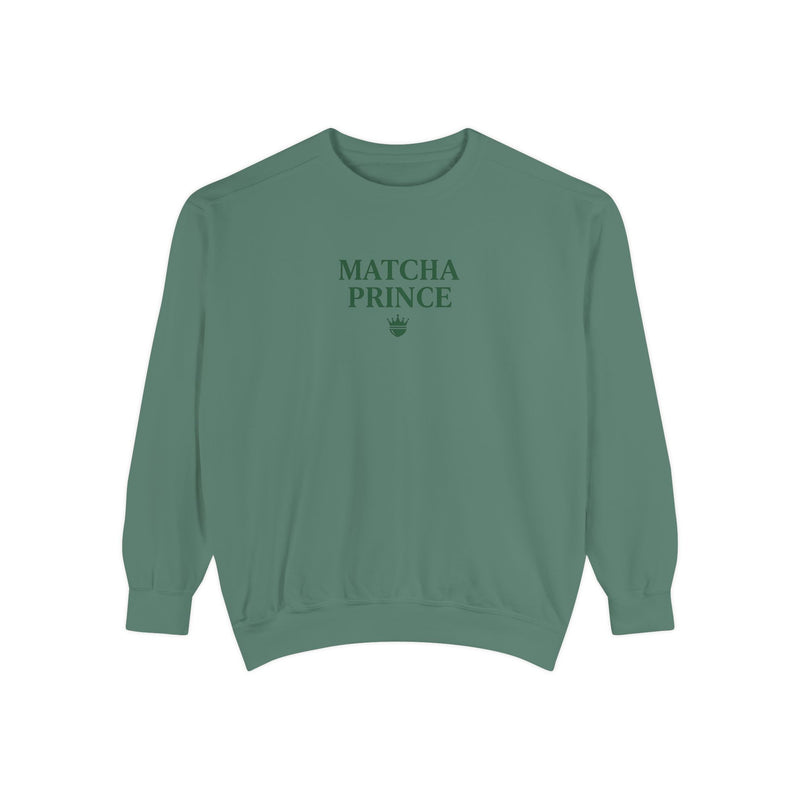 Matcha Prince — Minimalist Tea Lover Graphic Crewneck Sweatshirt