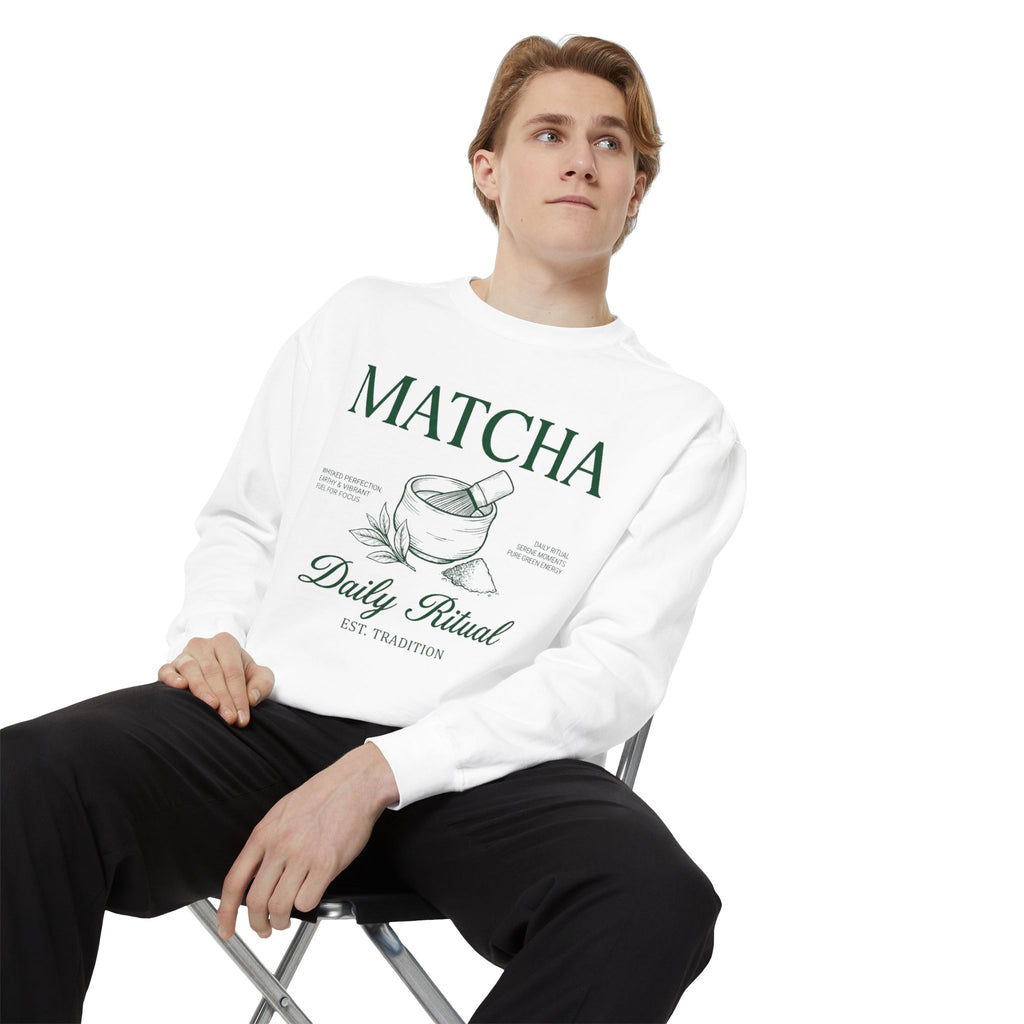 Matcha Daily Ritual - Graphic Crewneck Sweatshirt