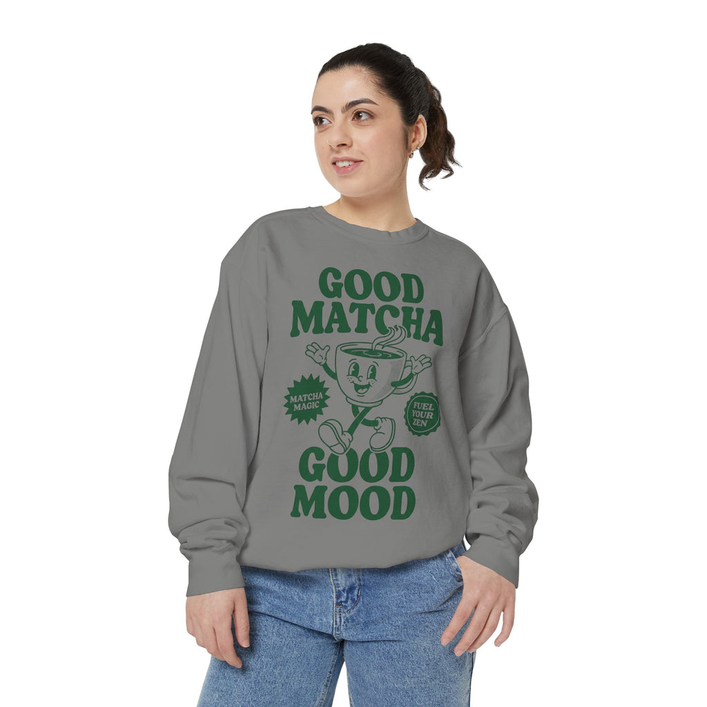 Good Matcha Good Mood - Graphic Crewneck Sweatshirt