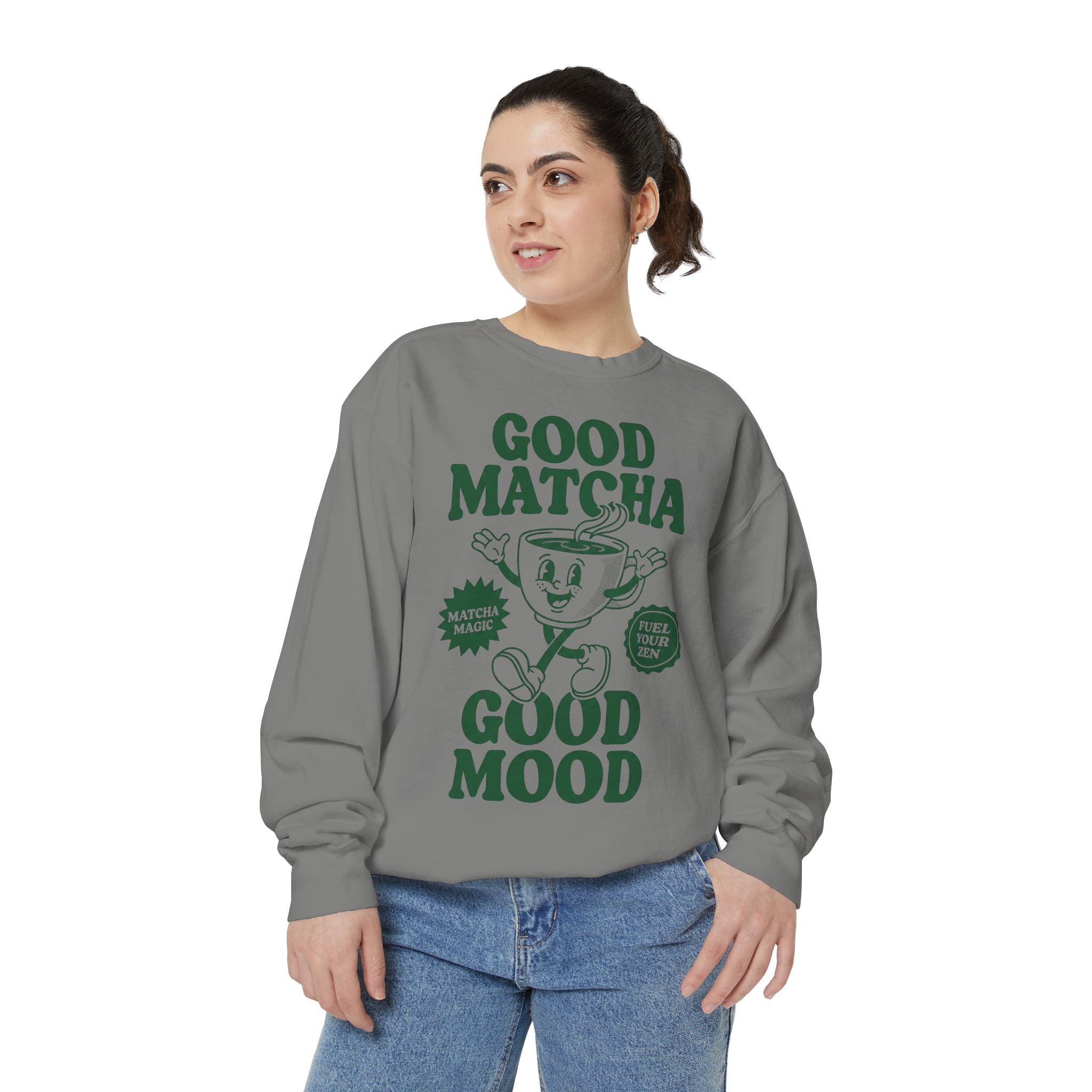 Good Matcha Good Mood - Graphic Crewneck Sweatshirt
