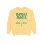 Matcha Magic — Whisk Sip Enjoy Graphic Crewneck Sweatshirt