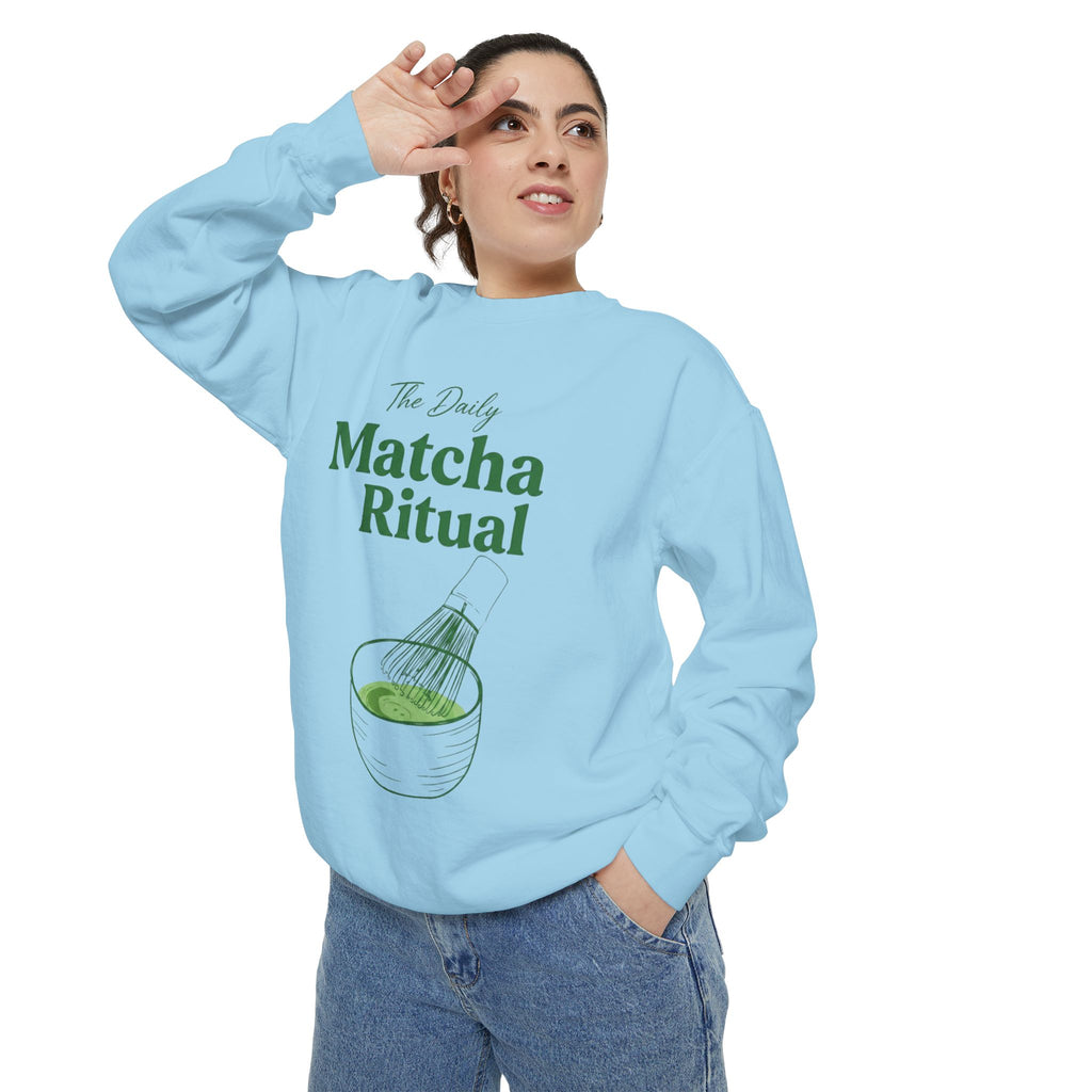 Matcha Ritual Sweatshirt — The Daily Matcha Graphic Crewneck Sweatshirt