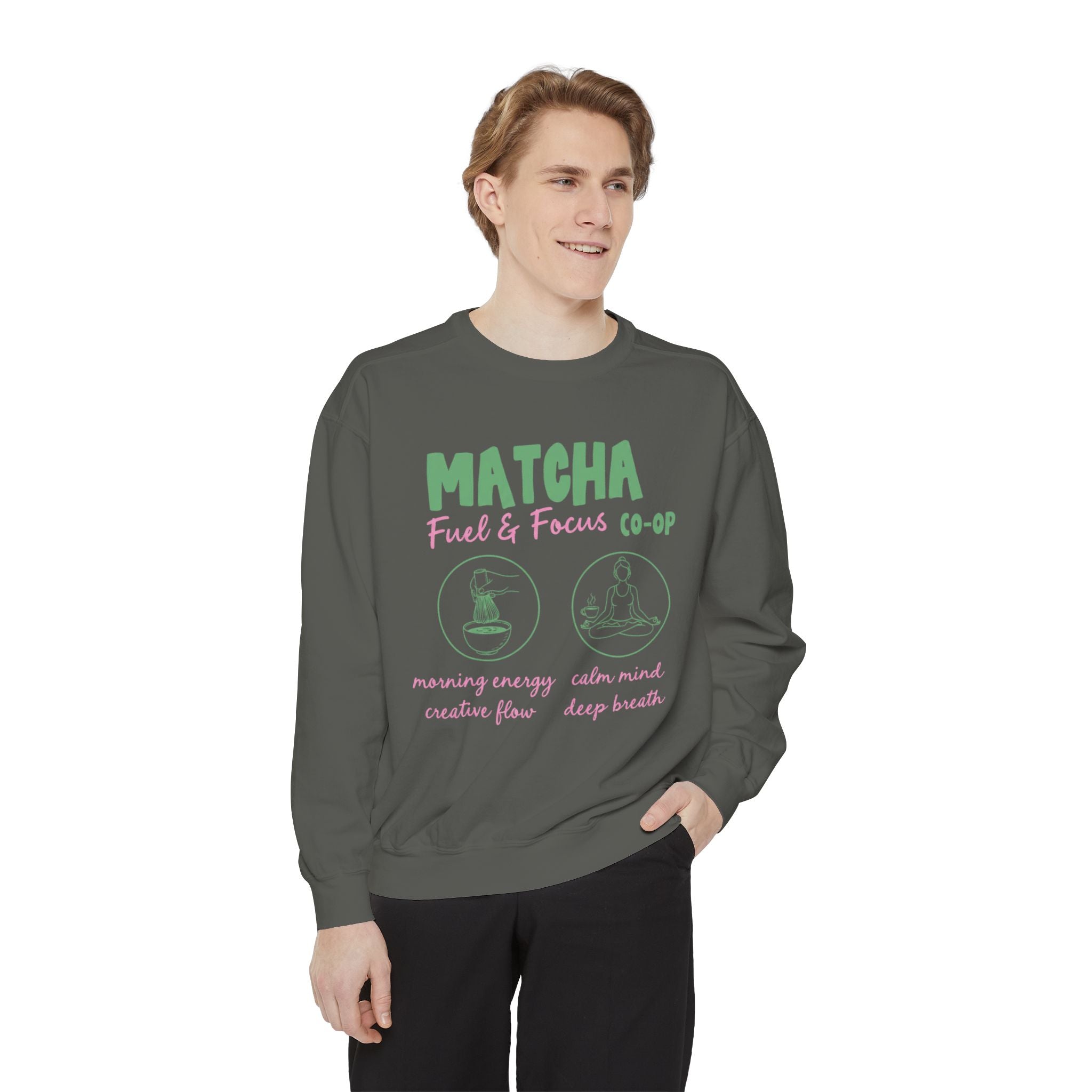 Matcha Fuel & Focus — Crewneck Sweatshirt