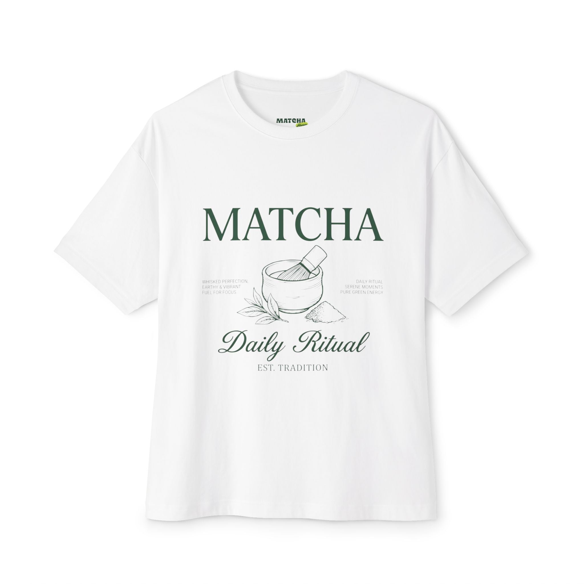 Matcha Daily Ritual Tee - Oversized Boxy T‑Shirt