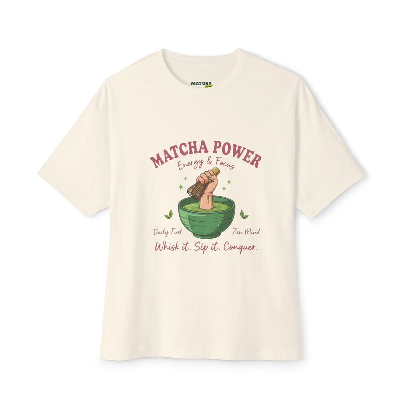 Matcha Power Tee — Cute Matcha Bowl Graphic Shirt