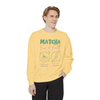 Matcha Feed & Focus — Cozy Tea Lover Graphic Sweatshirt