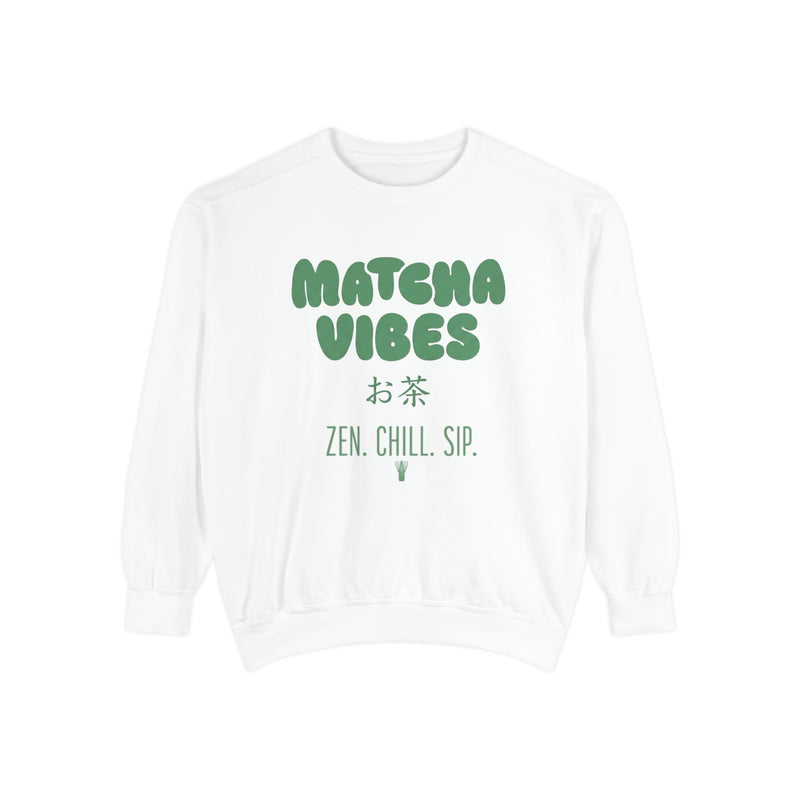 Matcha Vibes — Matcha Vibes Zen Chill Sip Crewneck Sweatshirt