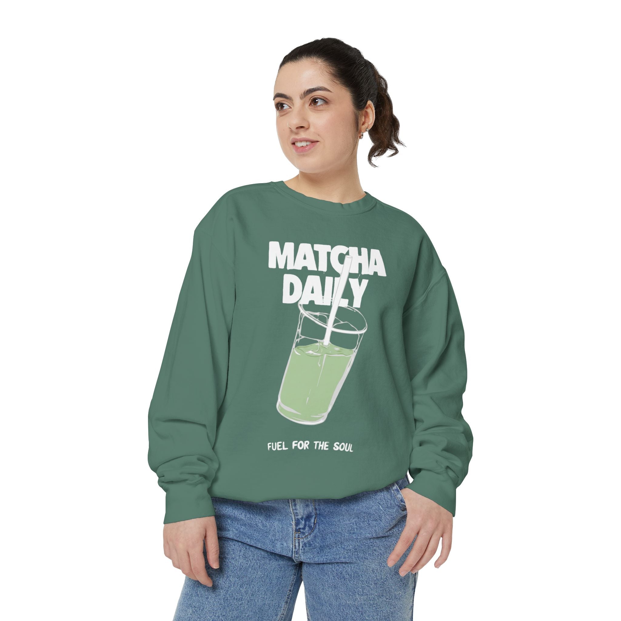 Matcha Daily Sweatshirt — Fuel for the Soul Graphic Crewneck Sweatshirt