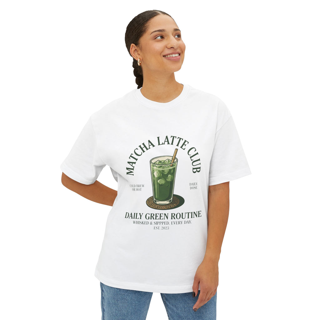 Matcha Latte Club Tee — Daily Green Routine Graphic Shirt