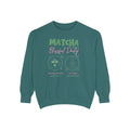 Matcha Bliss — Matcha Blessed Daily Relaxed Tea Lover Crewneck Sweatshirt