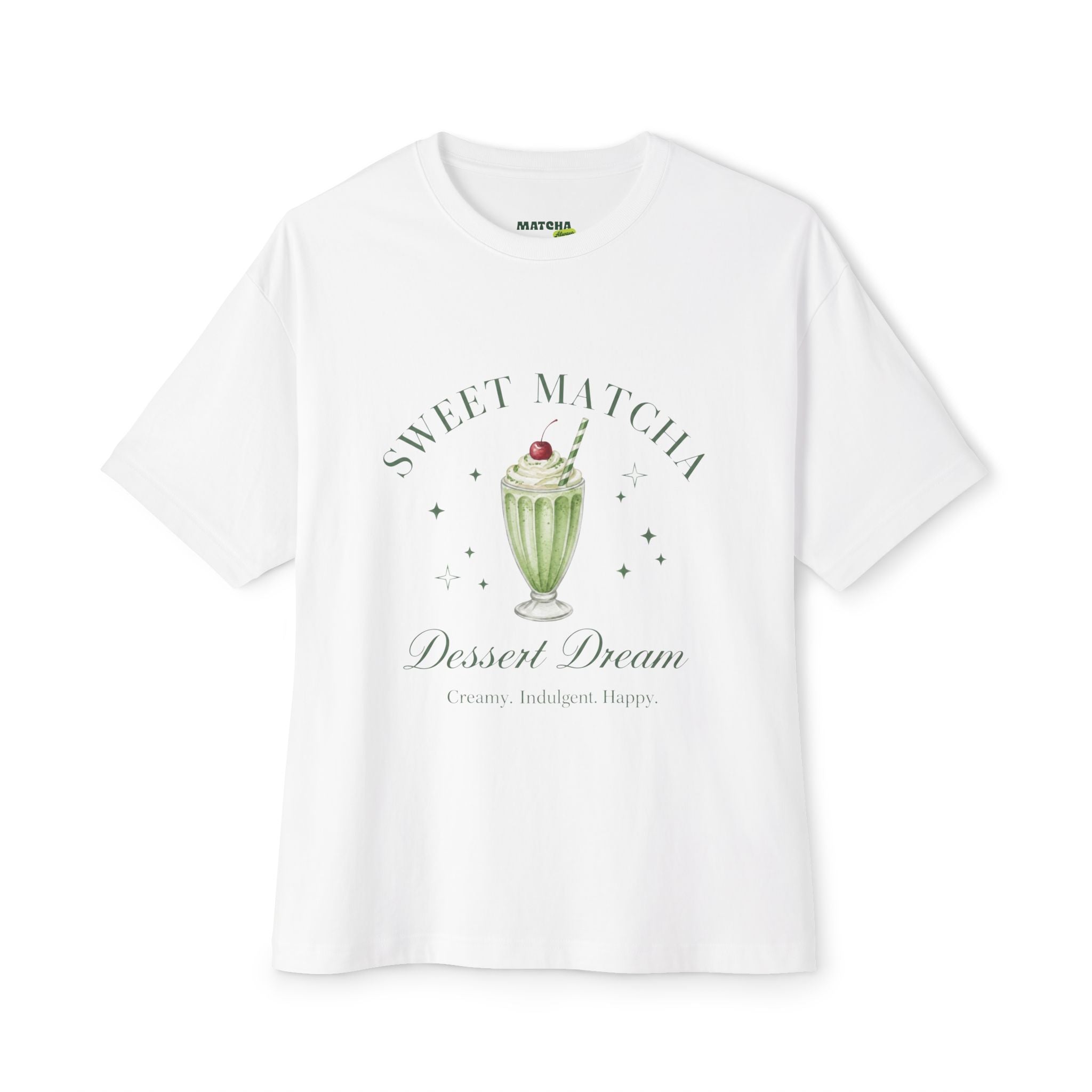 Matcha Milkshake Tee — Sweet Matcha Dessert Dream Graphic T-Shirt