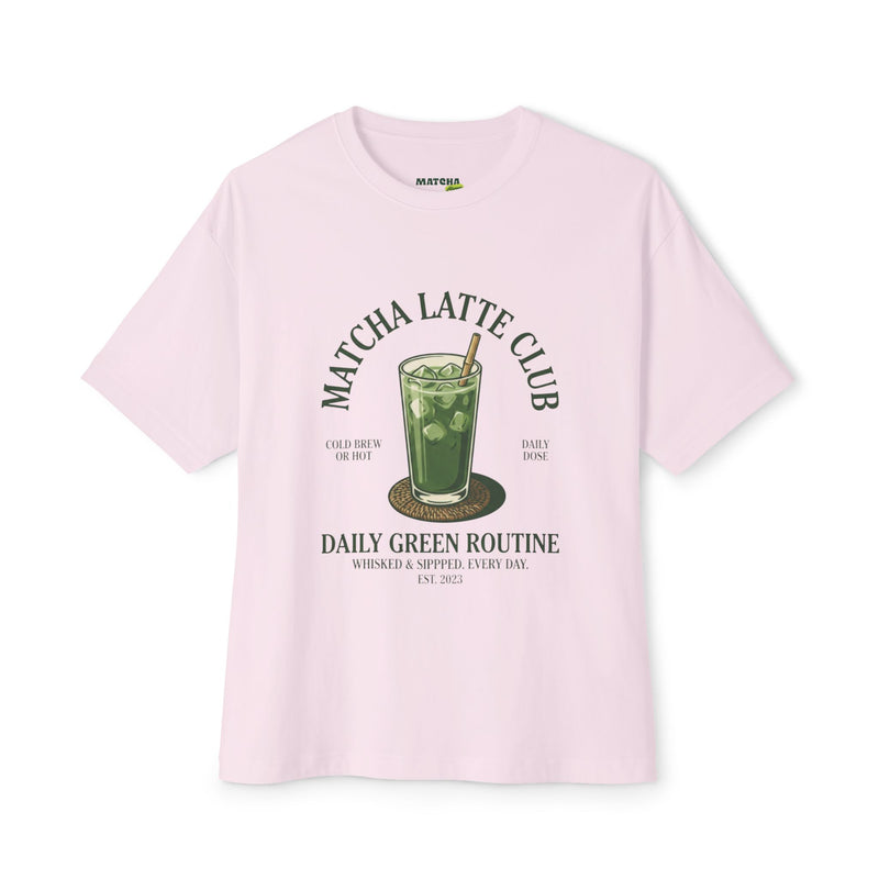 Matcha Latte Club Tee — Daily Green Routine Graphic Shirt
