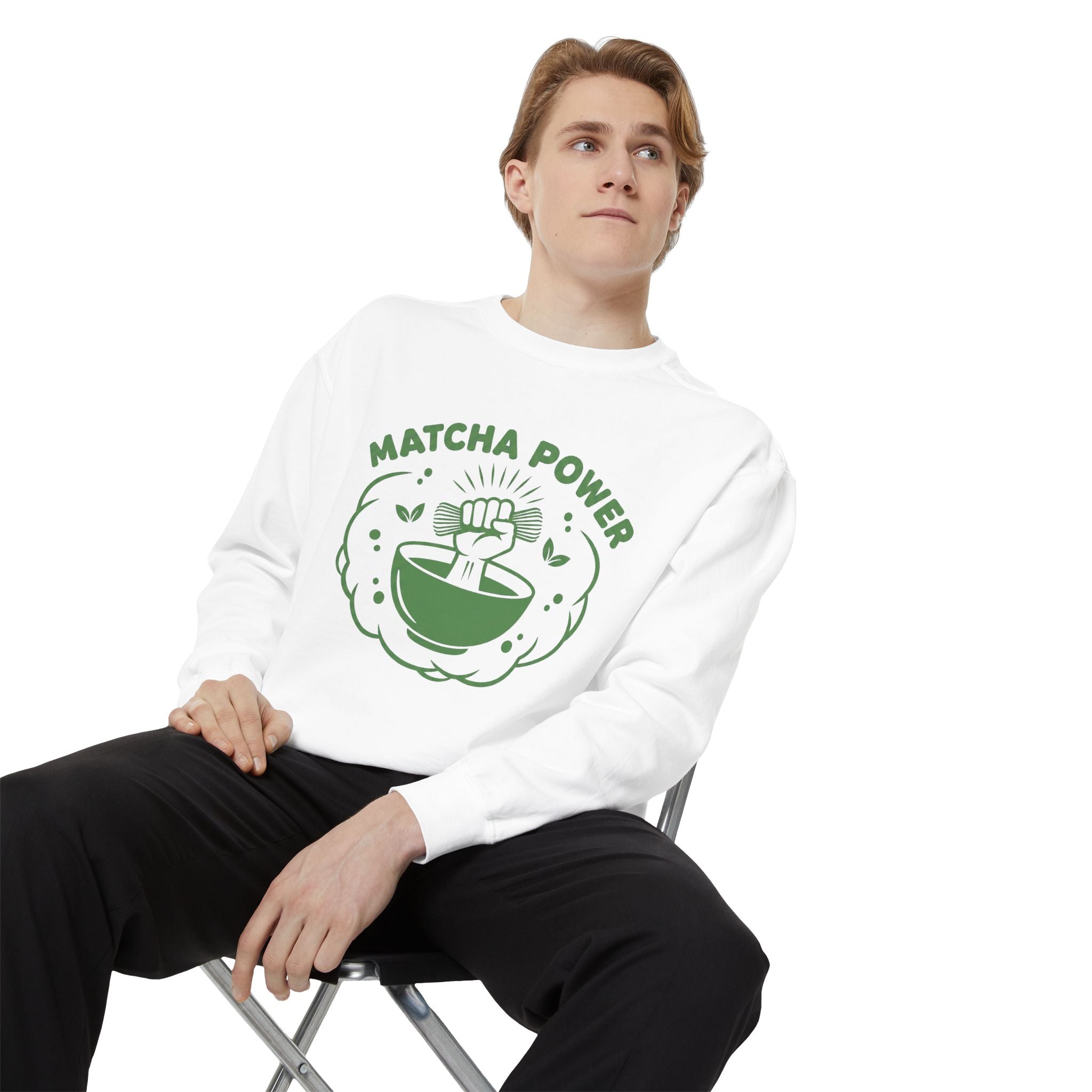 Matcha Power Sweatshirt - Crewneck Sweatshirt