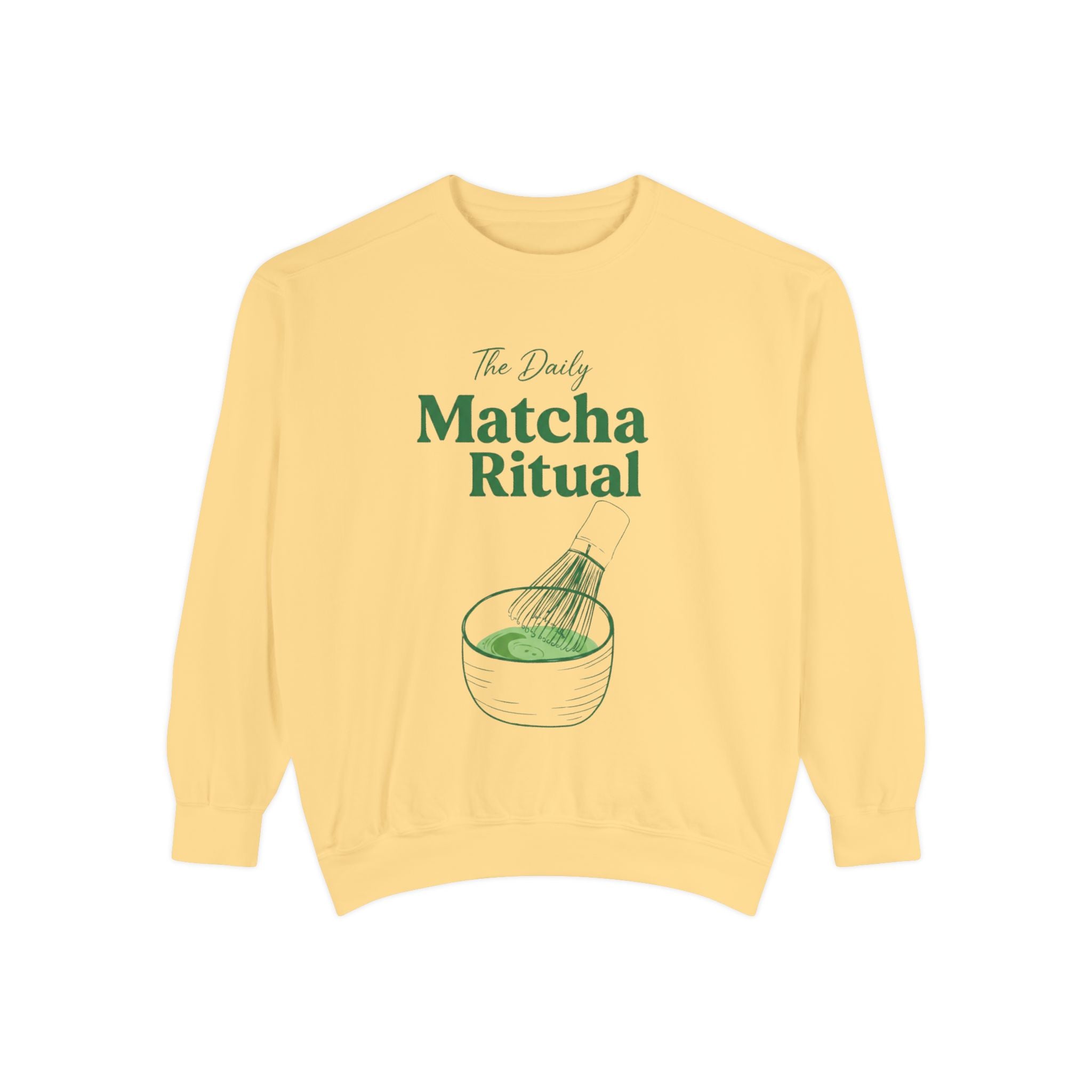 Matcha Ritual Sweatshirt — The Daily Matcha Graphic Crewneck Sweatshirt