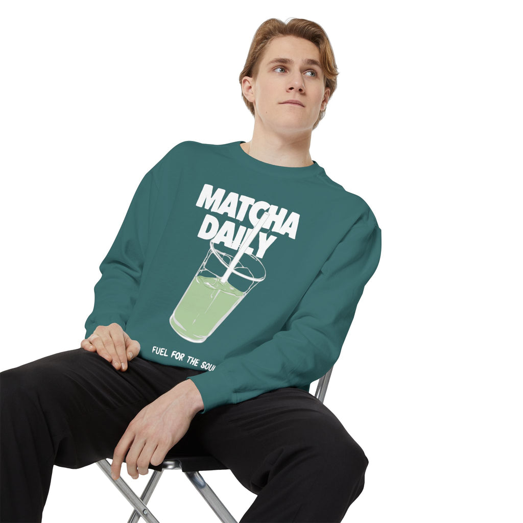 Matcha Daily Sweatshirt — Fuel for the Soul Graphic Crewneck Sweatshirt