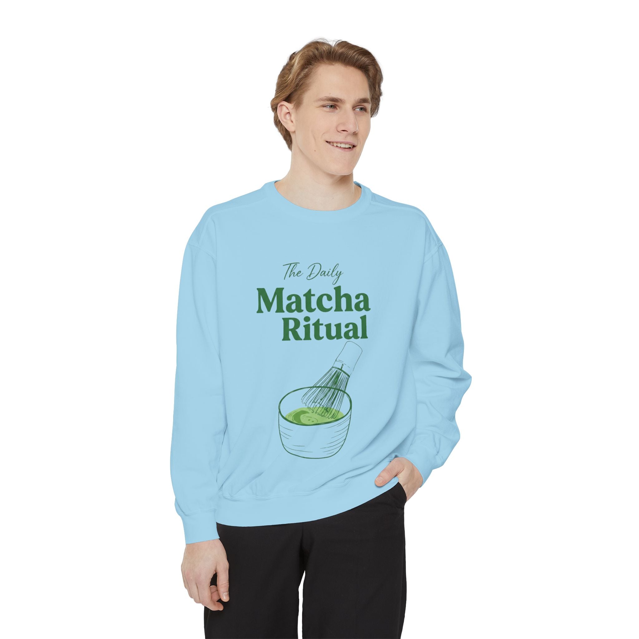 Matcha Ritual Sweatshirt — The Daily Matcha Graphic Crewneck Sweatshirt