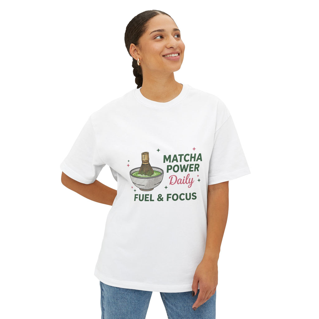 Matcha Power Daily Tee — Fuel & Focus Graphic T-Shirt