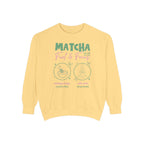 Matcha Feed & Focus — Cozy Tea Lover Graphic Sweatshirt