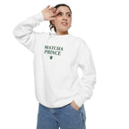 Matcha Prince — Minimalist Tea Lover Graphic Crewneck Sweatshirt