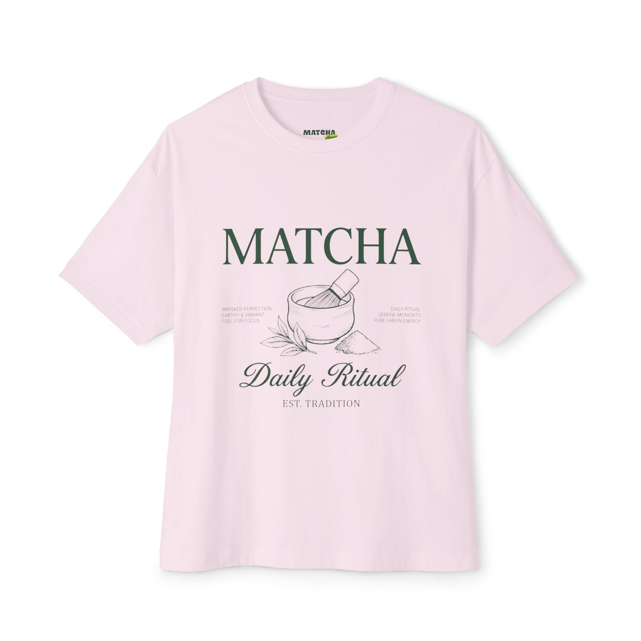 Matcha Daily Ritual Tee - Oversized Boxy T‑Shirt
