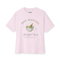 Matcha Mindful Brew Tee - Hot Matcha Oversized Boxy T‑Shirt