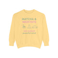 Matcha & Meditate — Cozy Crewneck Sweatshirt