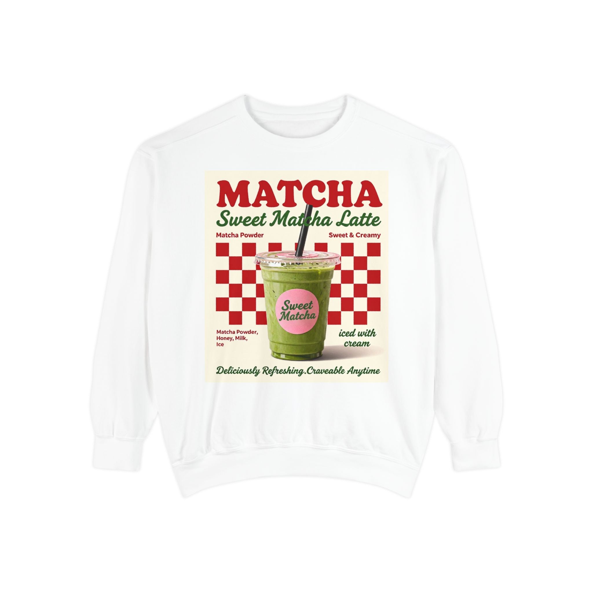 Matcha Latte — Sweet Matcha Café Crewneck Sweatshirt