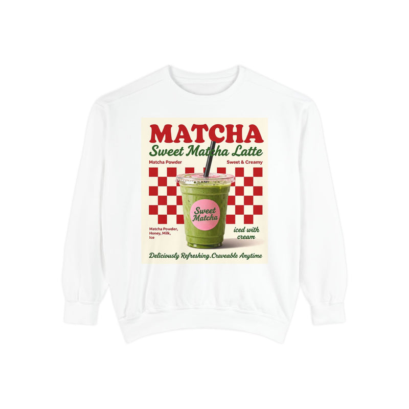 Matcha Latte — Sweet Matcha Café Crewneck Sweatshirt