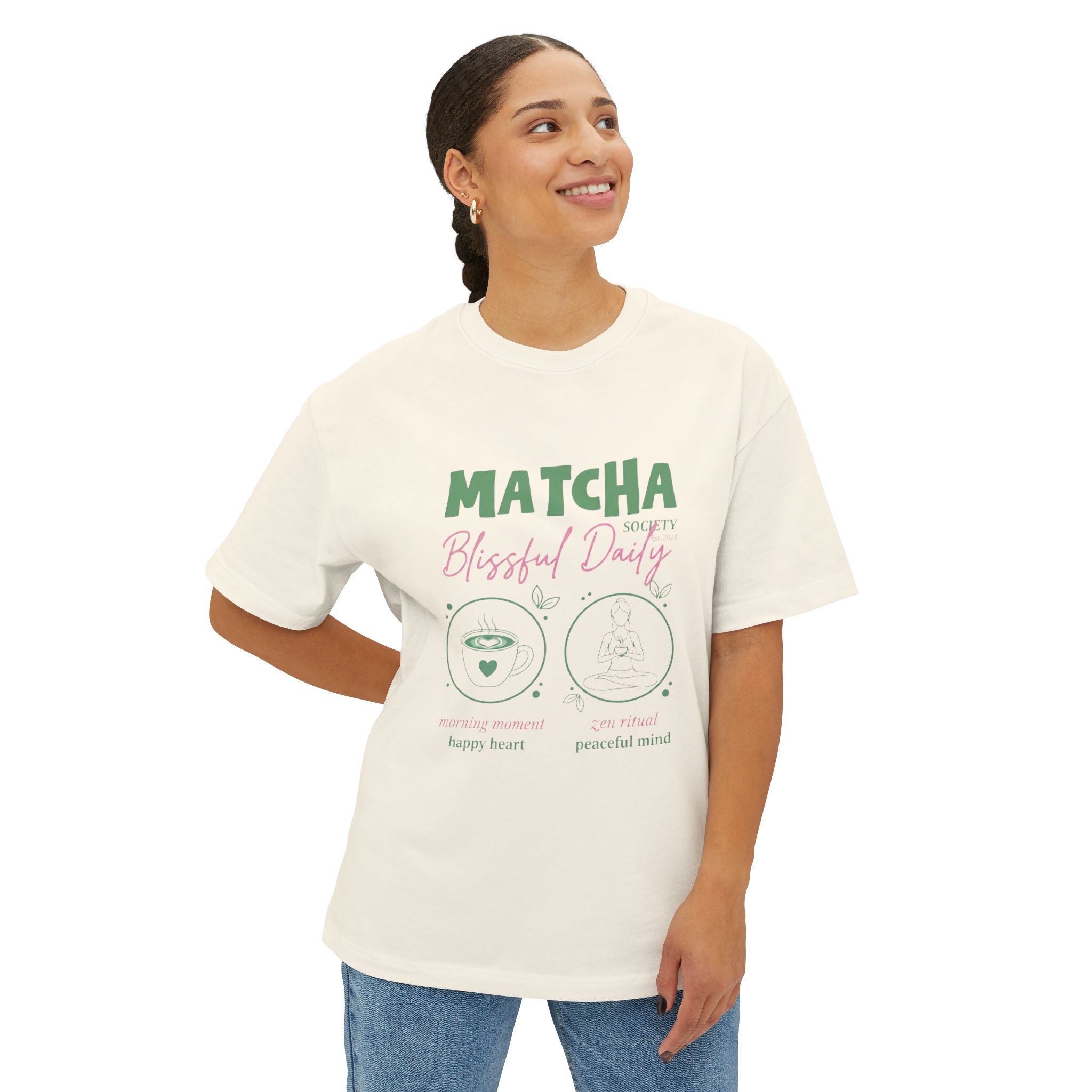Matcha Bliss Tee — Matcha Blissful Daily Oversized Graphic T-Shirt