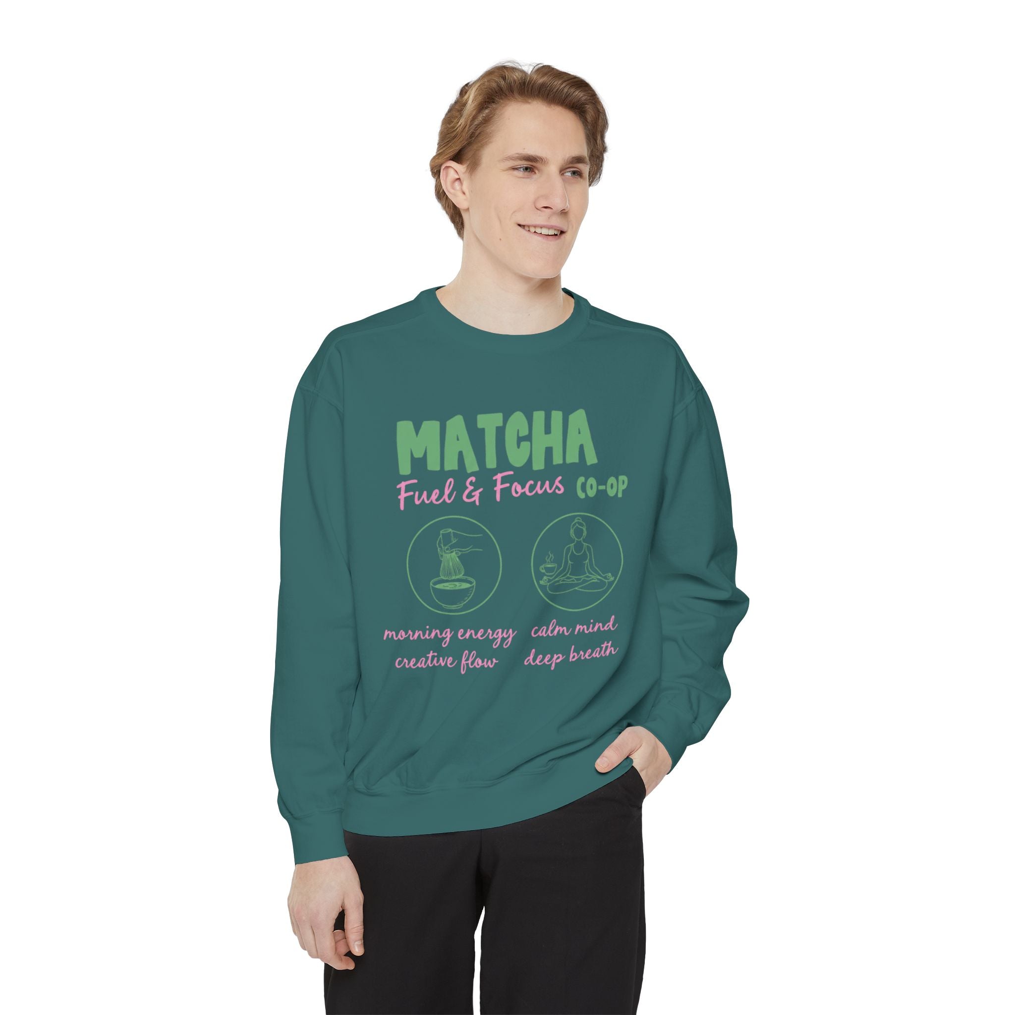 Matcha Fuel & Focus — Crewneck Sweatshirt
