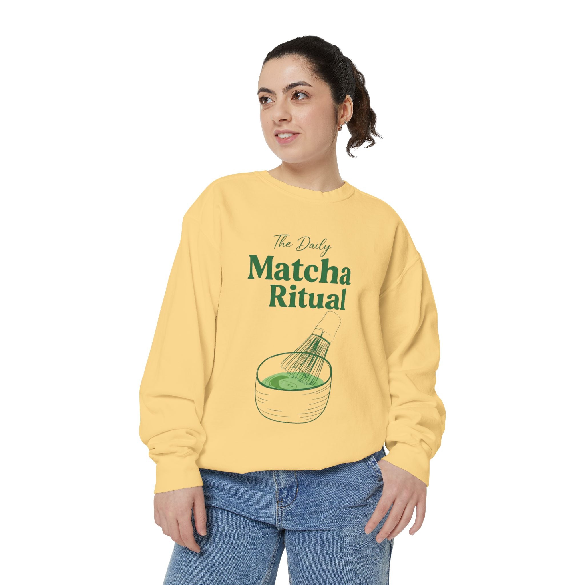 Matcha Ritual Sweatshirt — The Daily Matcha Graphic Crewneck Sweatshirt