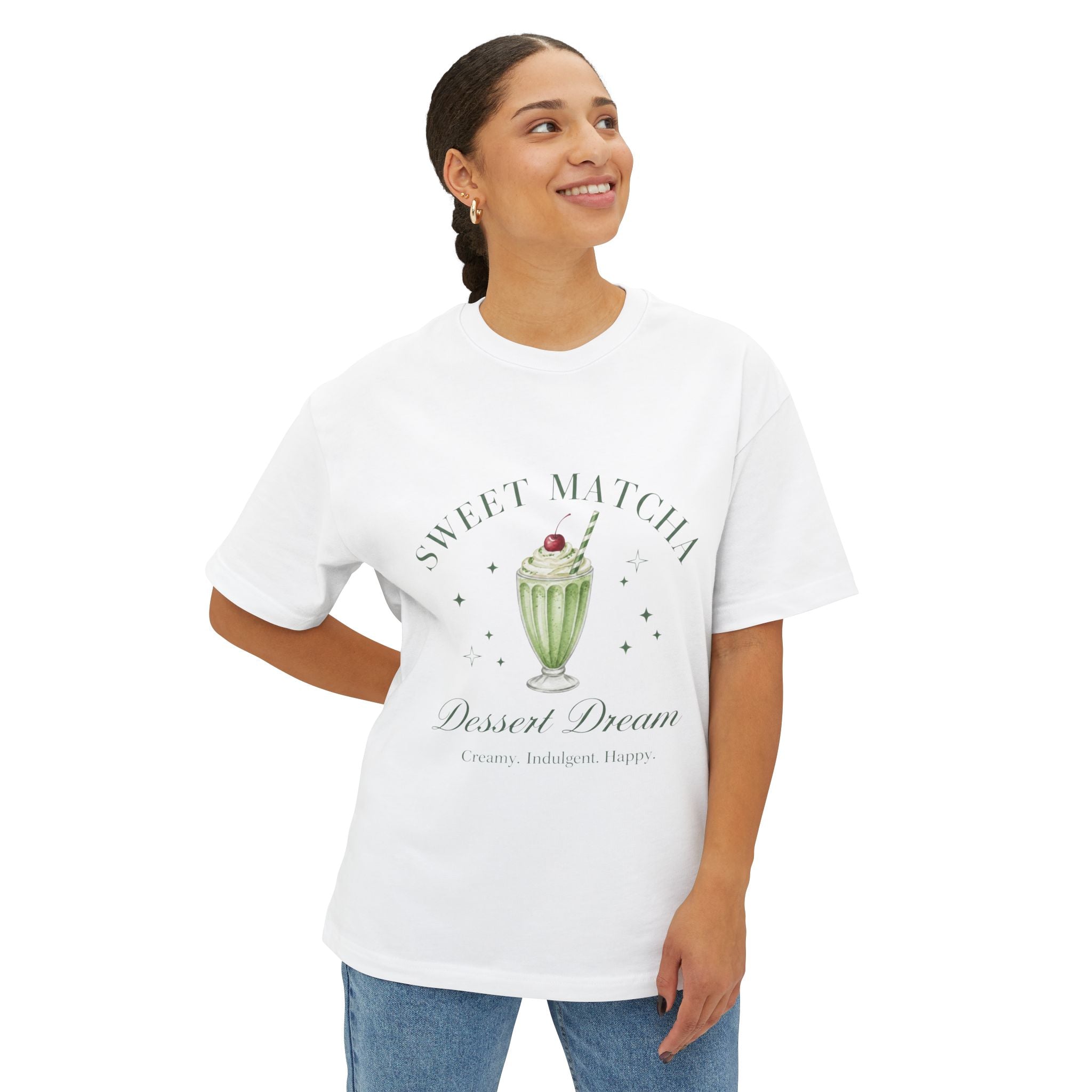 Matcha Milkshake Tee — Sweet Matcha Dessert Dream Graphic T-Shirt
