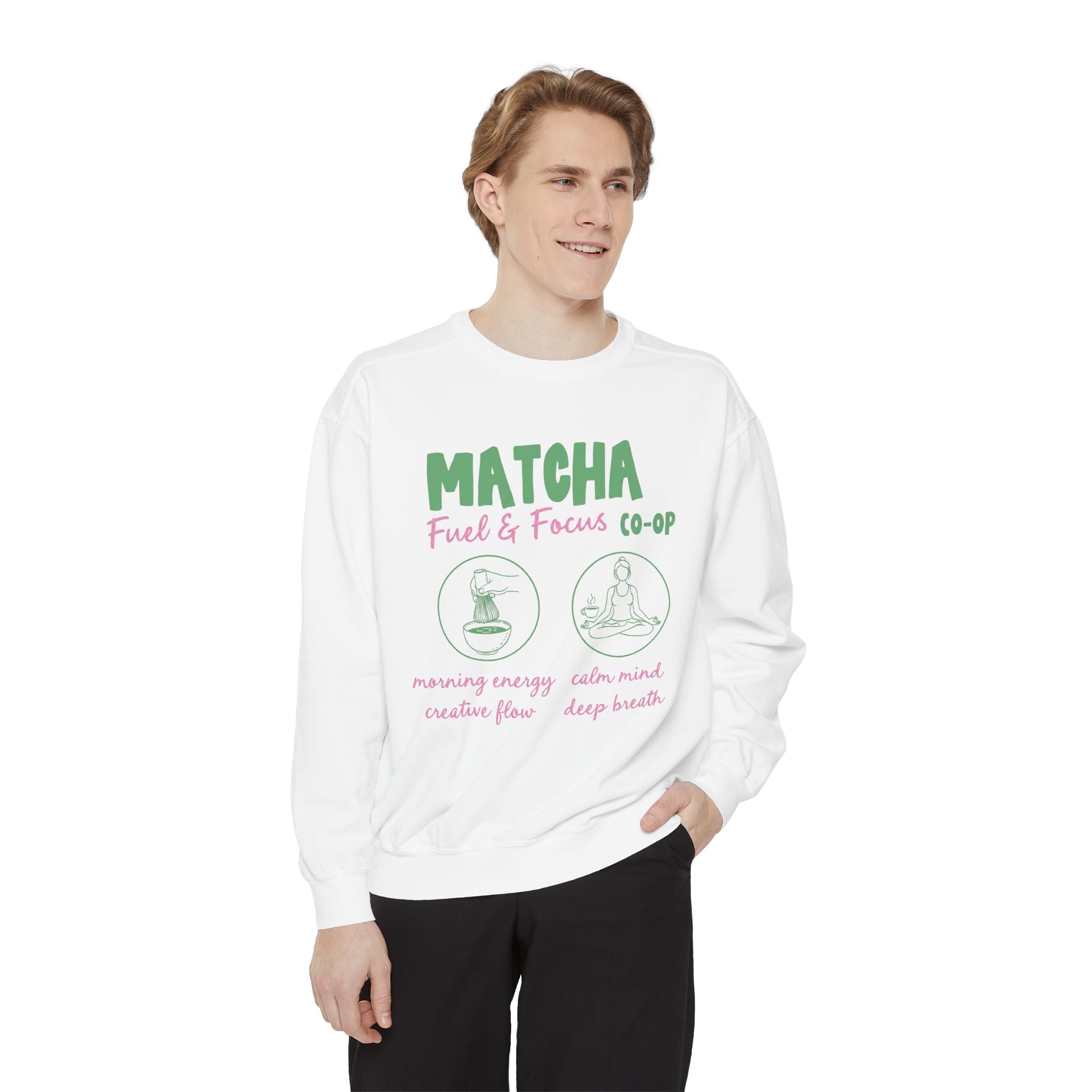 Matcha Fuel & Focus — Crewneck Sweatshirt
