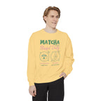 Matcha Bliss — Matcha Blessed Daily Relaxed Tea Lover Crewneck Sweatshirt