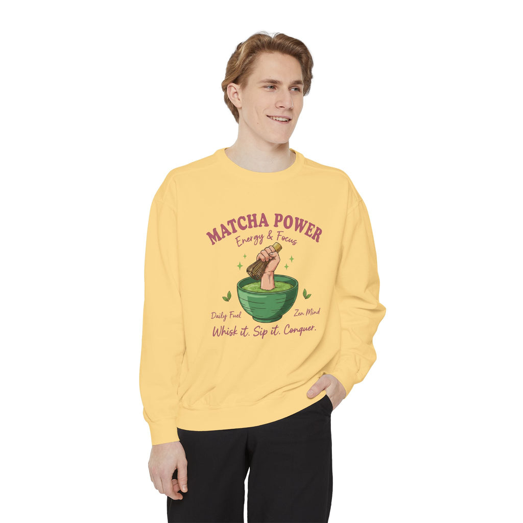 Matcha Power — Whisk it. Sip it. Conquer. Crewneck Sweatshirt