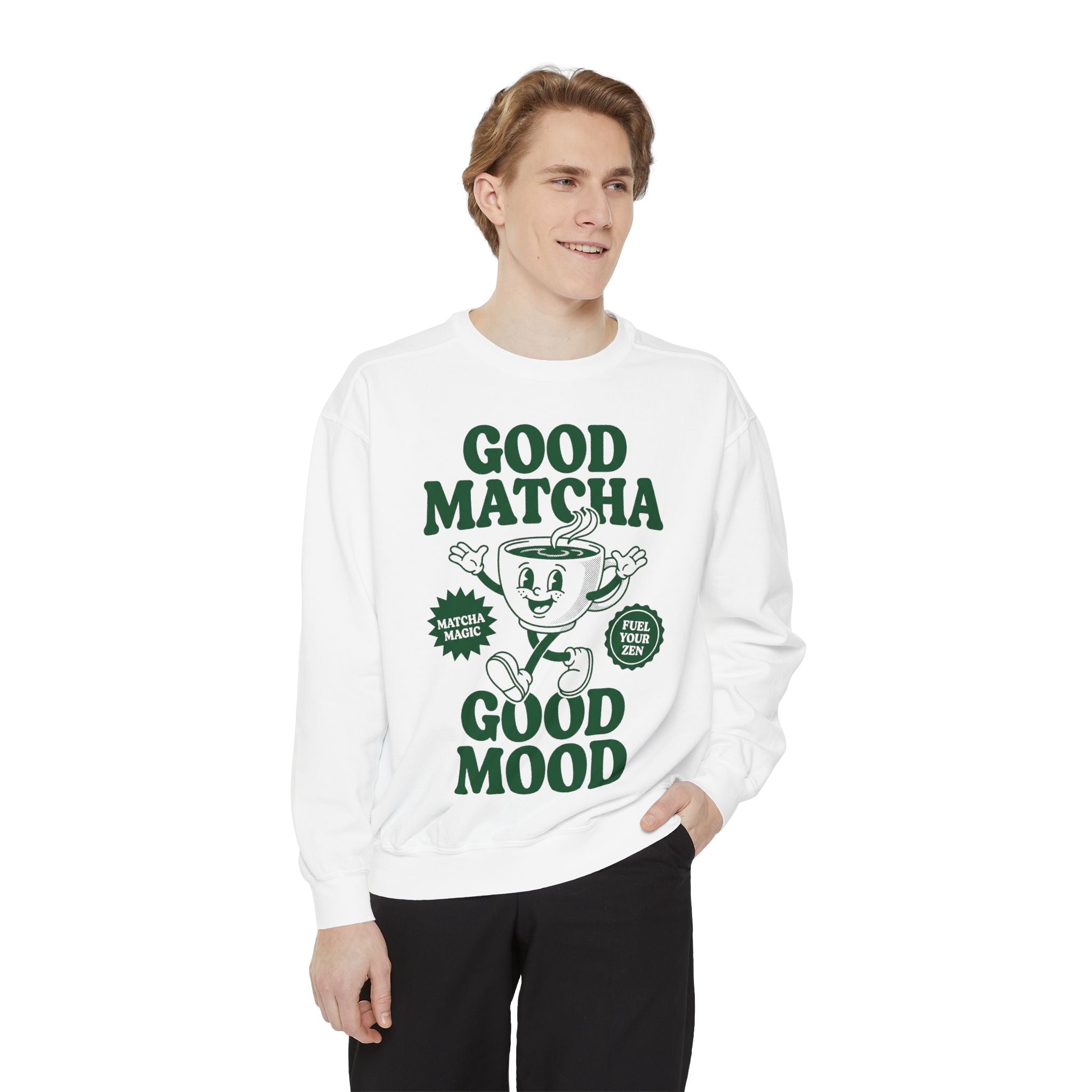 Good Matcha Good Mood - Graphic Crewneck Sweatshirt
