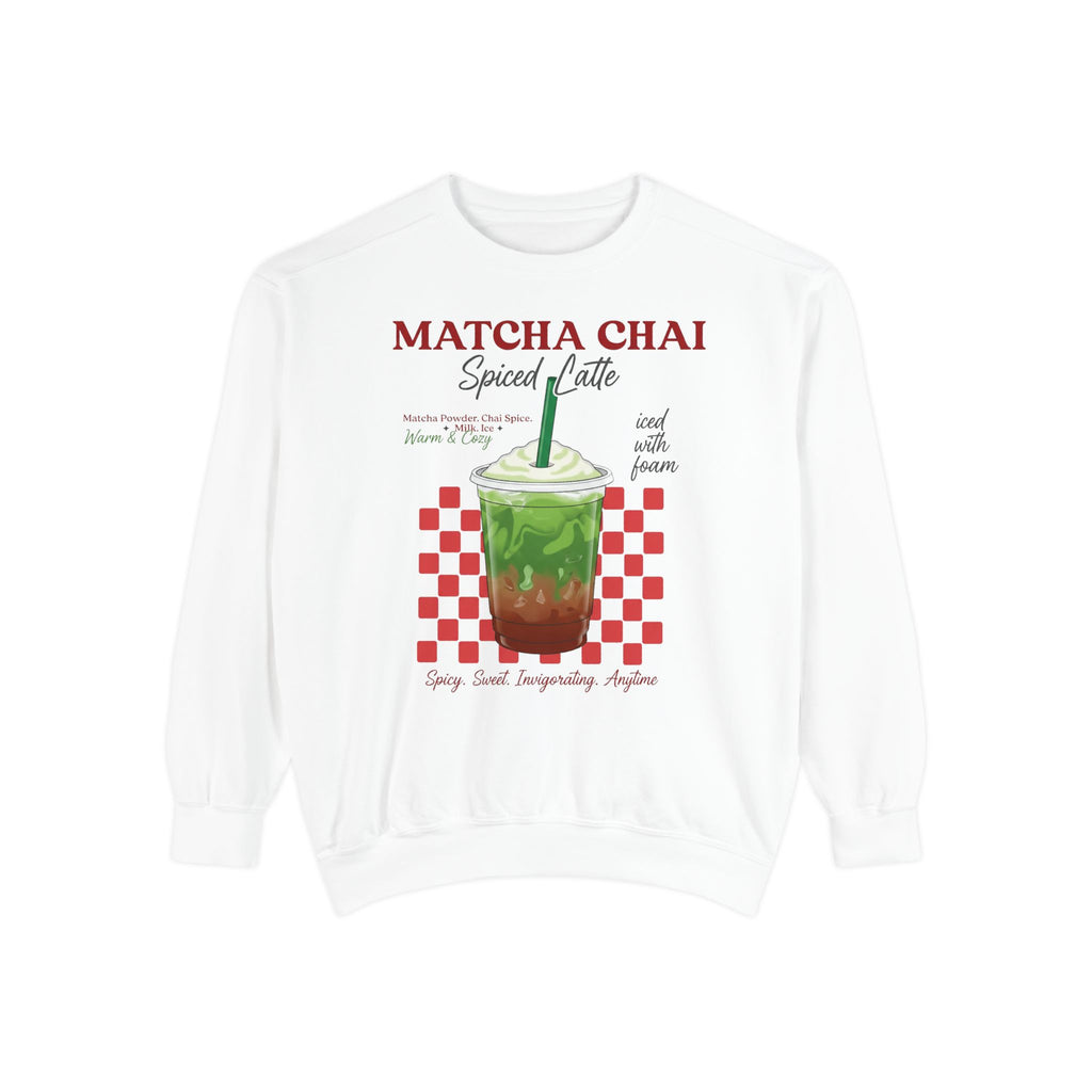 Matcha Chai Spiced Latte - Cozy Crewneck Sweatshirt