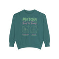 Matcha Feed & Focus — Cozy Tea Lover Graphic Sweatshirt