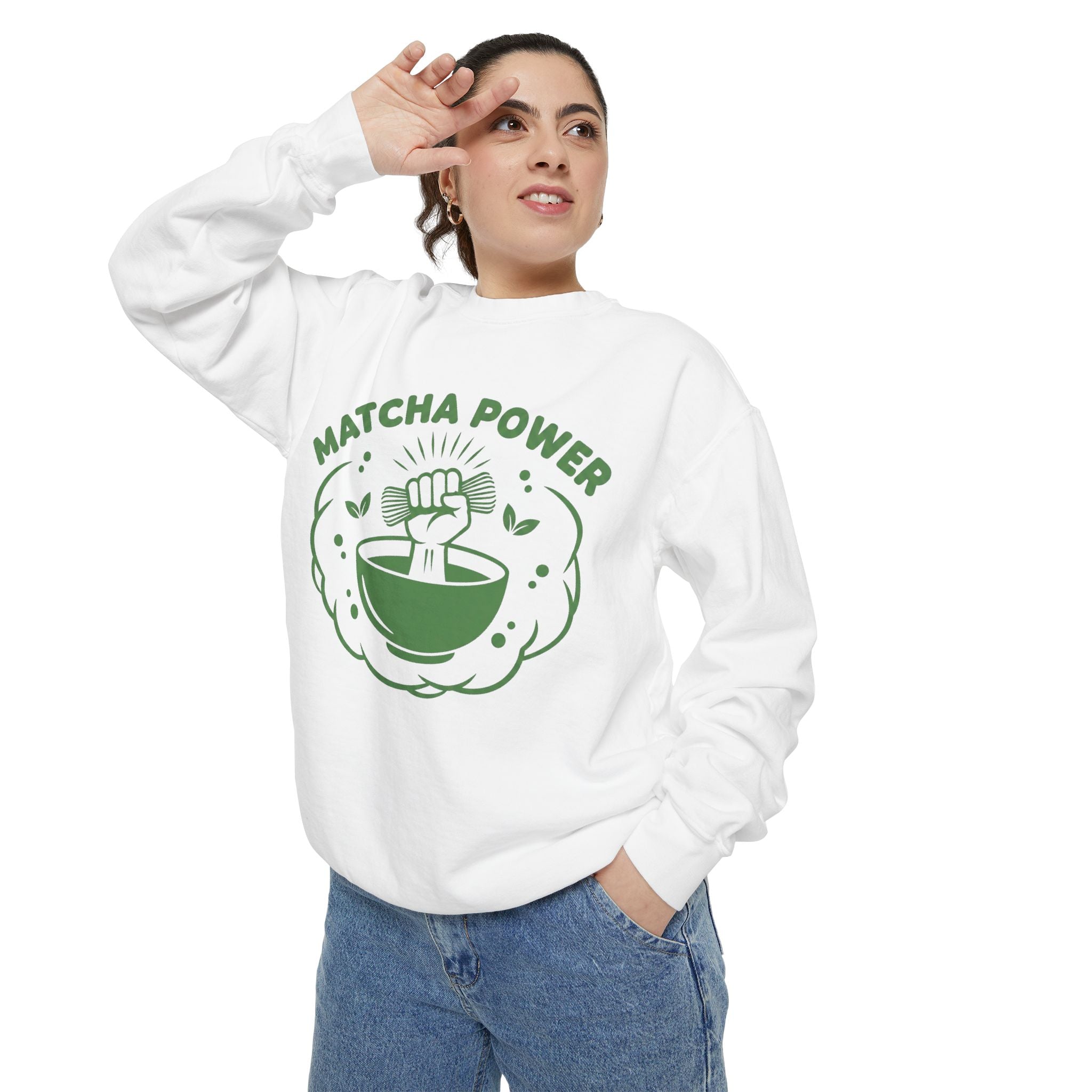Matcha Power Sweatshirt - Crewneck Sweatshirt