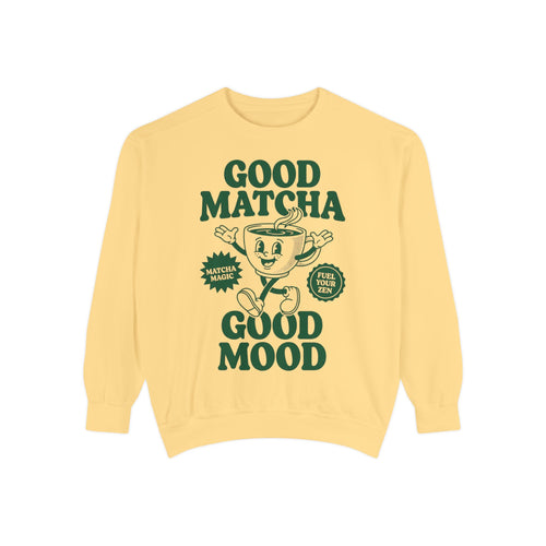 Good Matcha Good Mood - Graphic Crewneck Sweatshirt