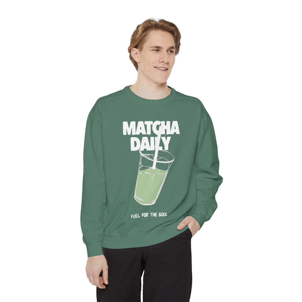 Matcha Daily Sweatshirt — Fuel for the Soul Graphic Crewneck Sweatshirt