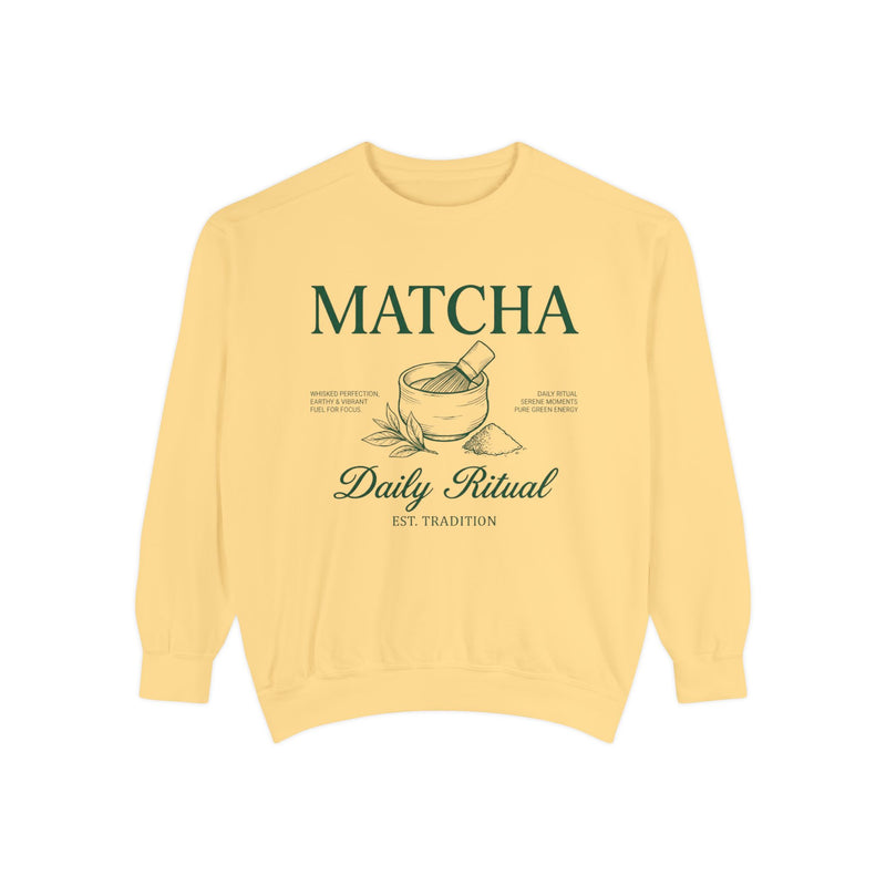Matcha Daily Ritual - Graphic Crewneck Sweatshirt
